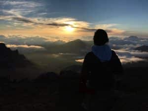Witnessing sunrise from Haleakala