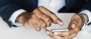 texting on smartphone