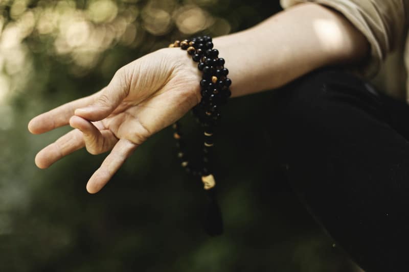 Left hand with bracelet
