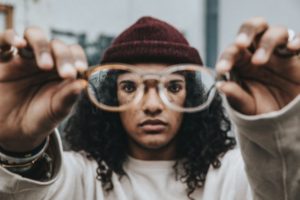 seeing through glasses